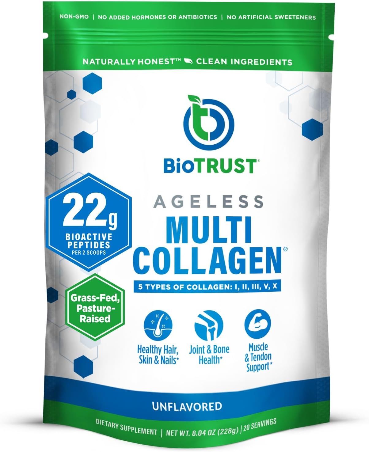 BioTrust Ageless Multi Collagen Protein Powder