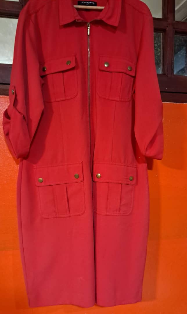 Robe chemise utilitaire Sharagano rouge